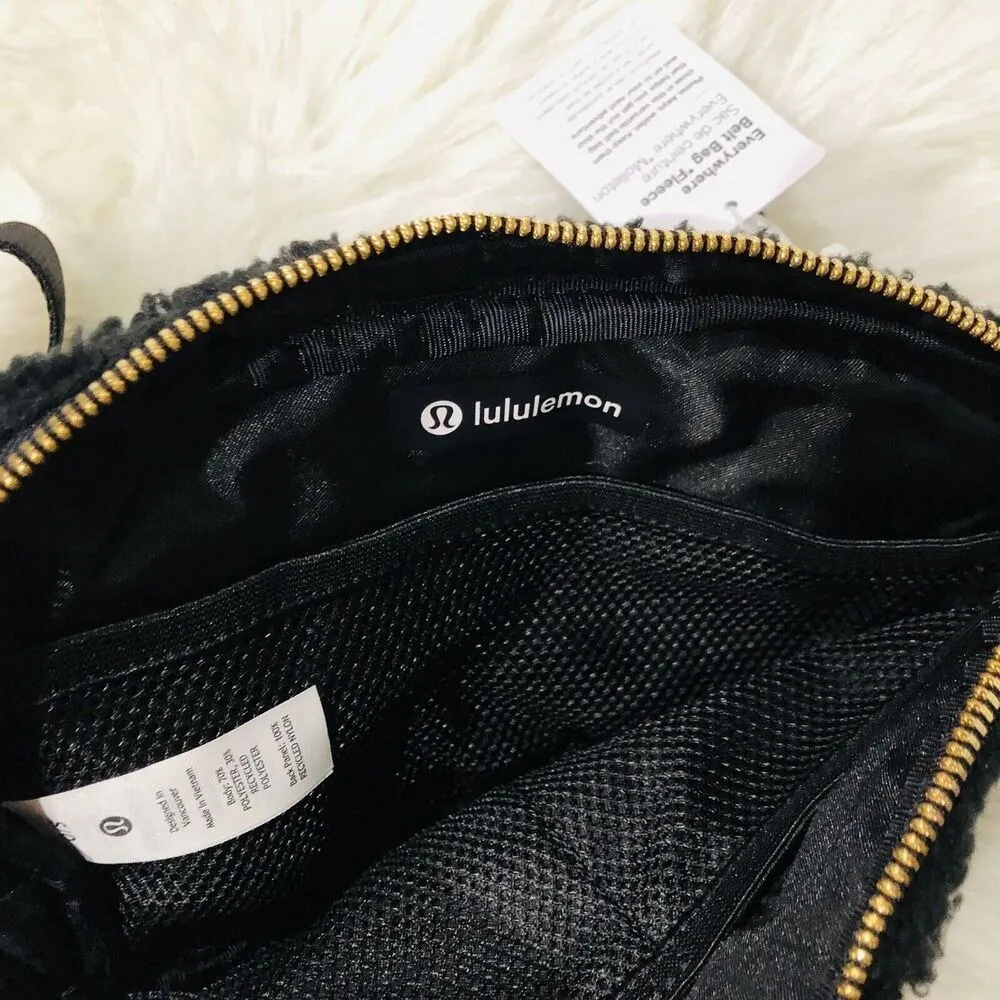 Brand New Lululemon Everywhere Fleece Belt Bag 1L Black Women Bag - Image 4