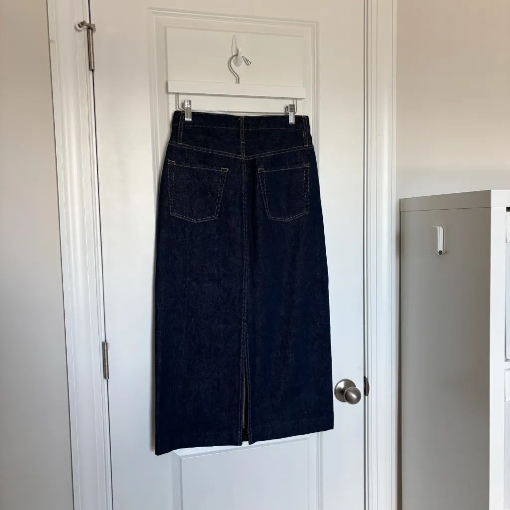 Frame Denim Midi Skirt Dell Rinse - Image 5