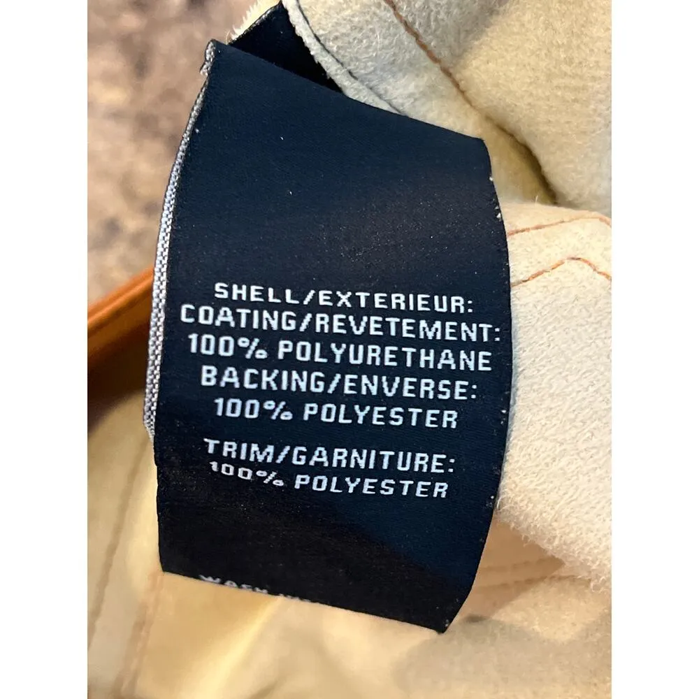 7 for all Mankind NEW Brown Vegan Leather Straight Leg Jeans Size Medium - Image 5