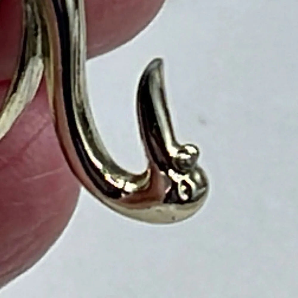 Vintage Marvella two tone gold and silver swan on rhinestone water rare item - Image 5