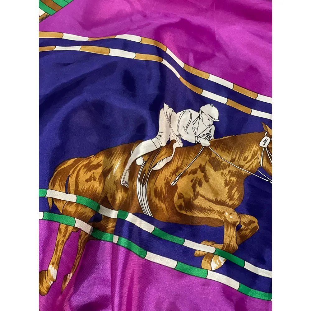 Silknotes‎ Vintage Bomber Jacket Colorful Horse Print Retro 90s Style D - Image 8