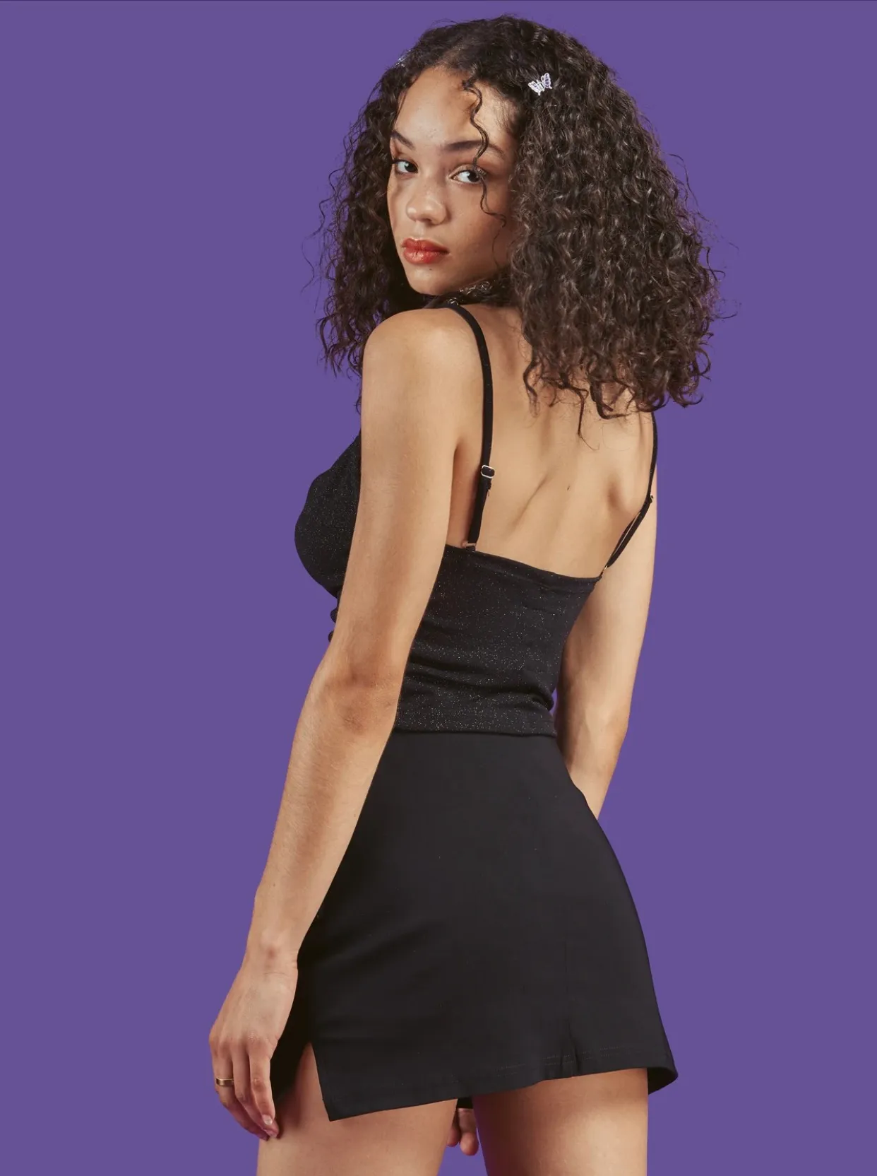 Black Glitter Top - Image 4