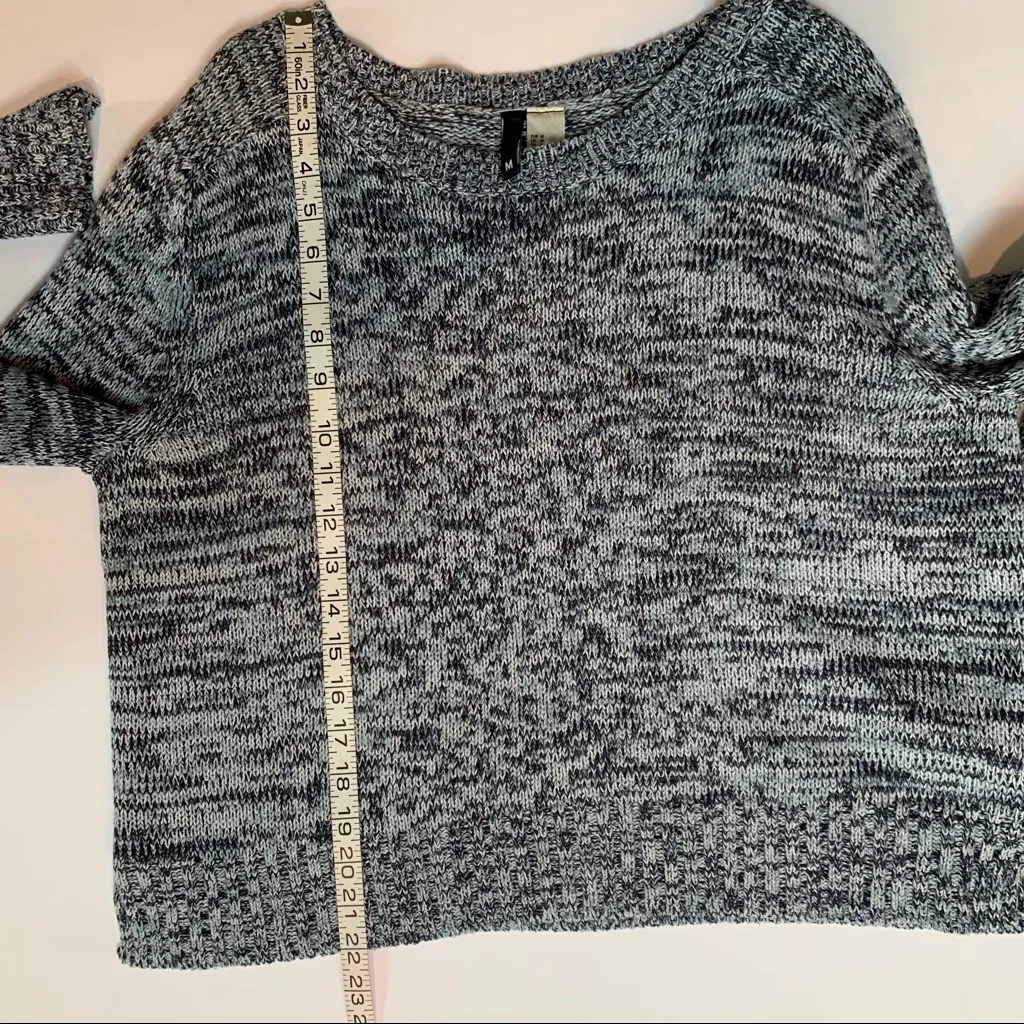 Divided by H&M blue marled cropped long sleeve sweater - Image 9