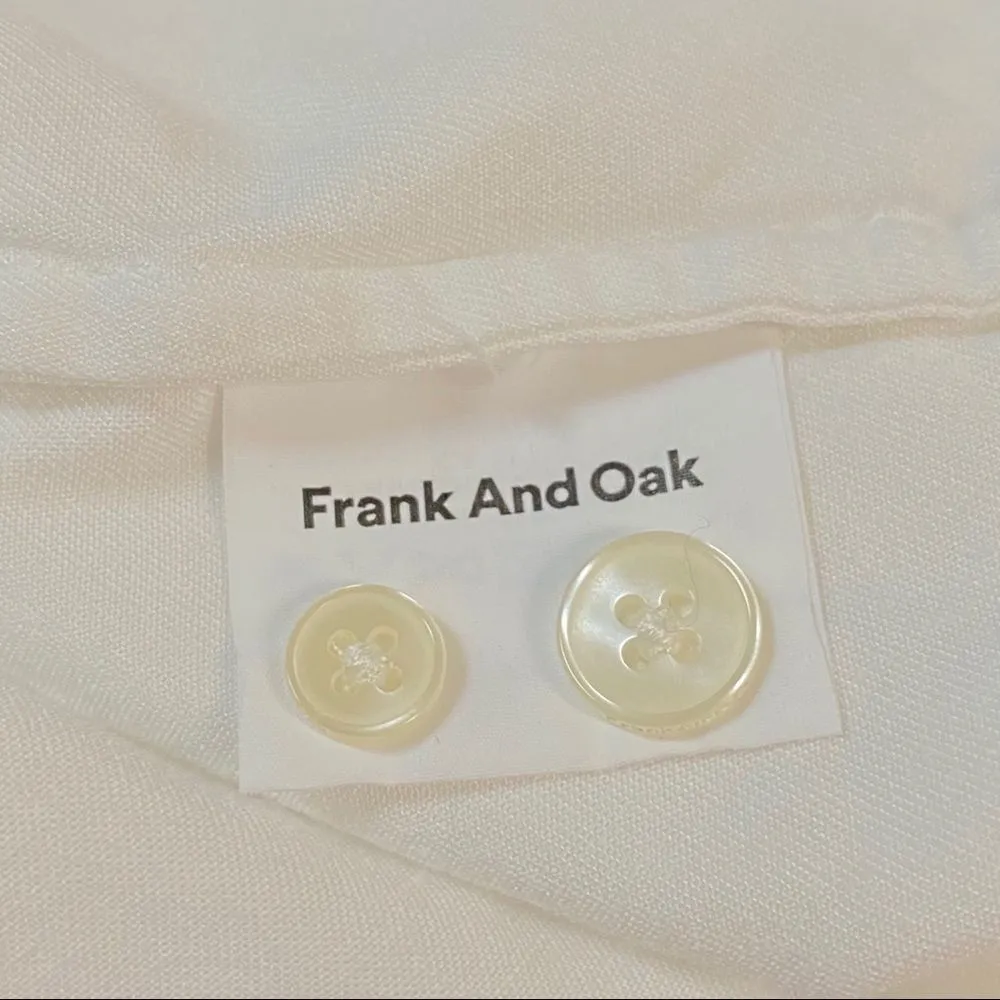 FRANK AND OAK White Button Down Medium Shirt - Image 6