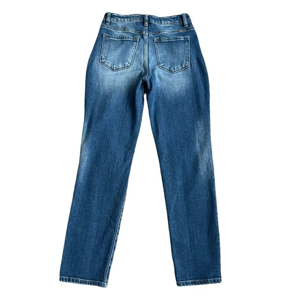 KanCan Renton High Rise Slim Straight Jeans Women’s Size 5/26 Distressed Blue - Image 6