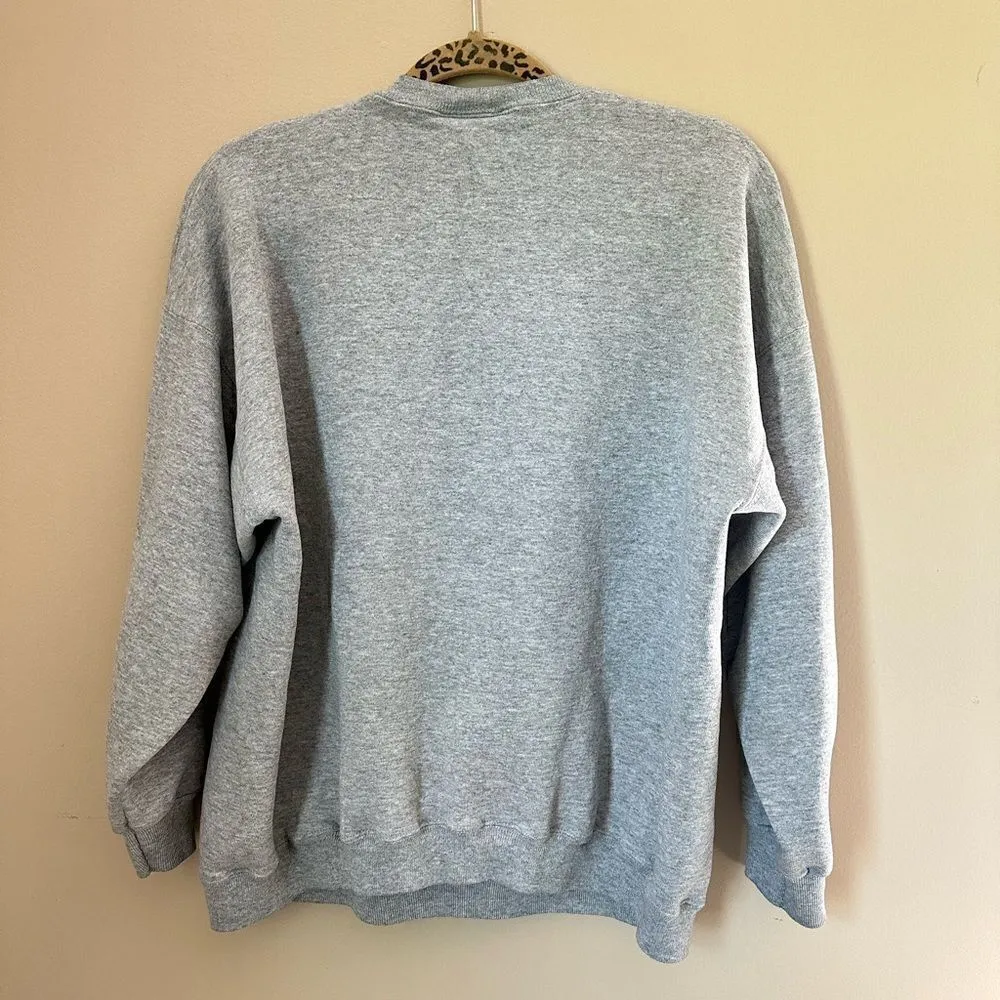 Vintage Lee Sport Gray Sunflower Floral Bouquet Crewneck Sweatshirt Gray Size 20W - Image 8