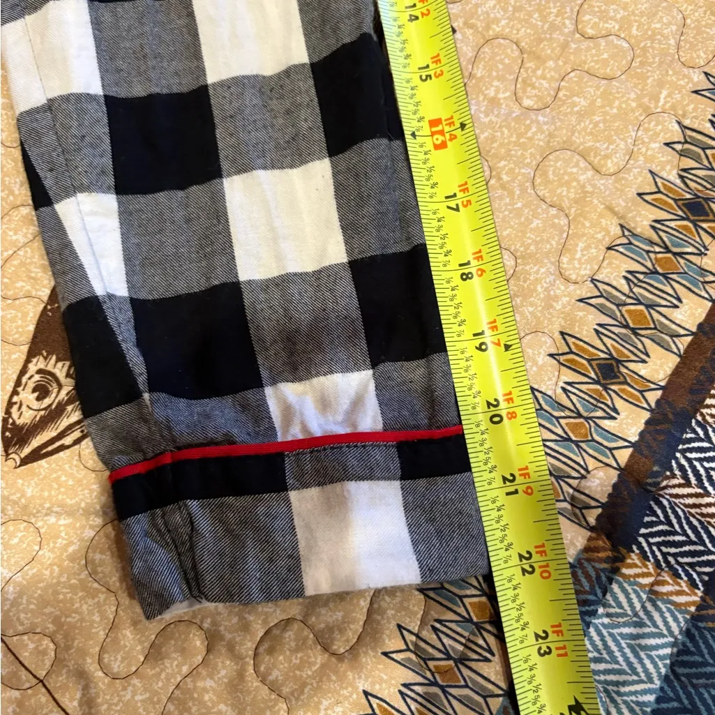 Wondershop Black and White buffalo check/red piping Pajama Set women’s XS - Image 11