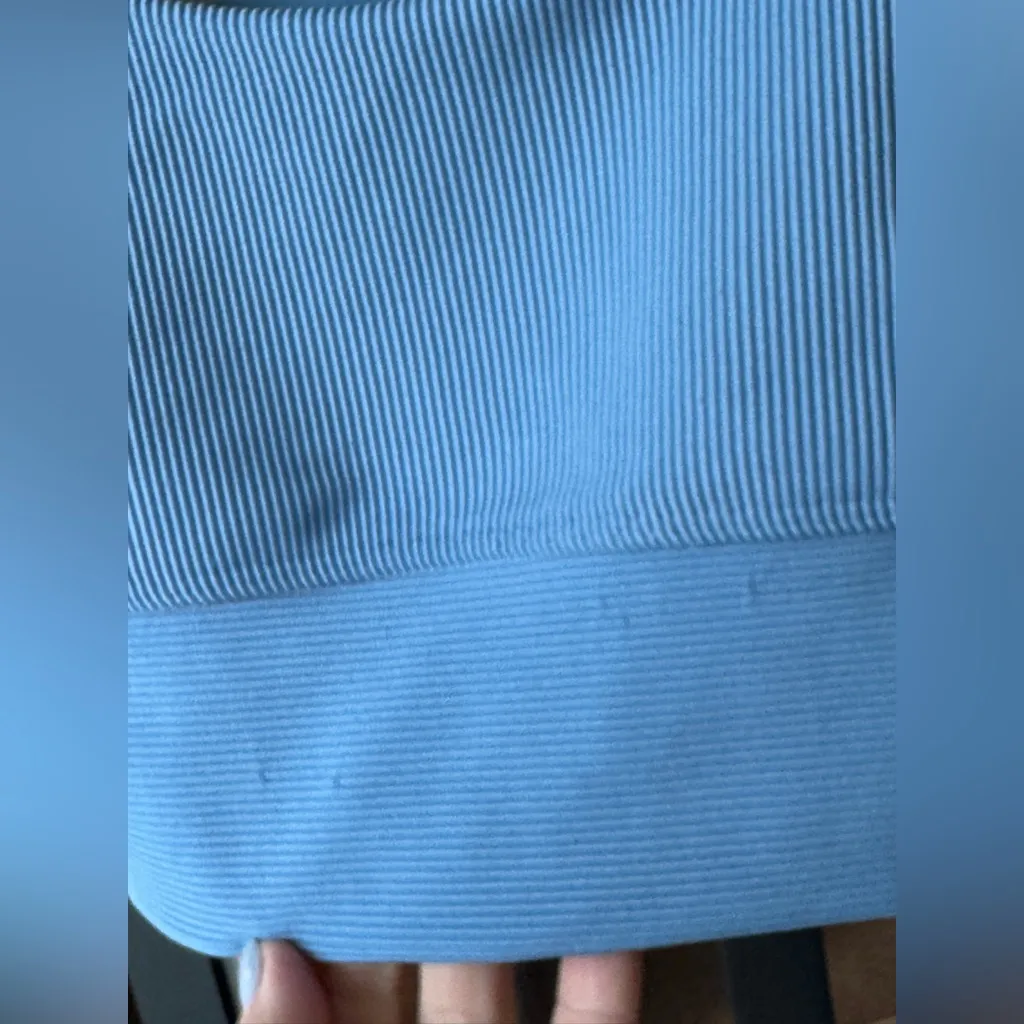 Beach Riot sports bra ribbed slate blue top long line - Image 5