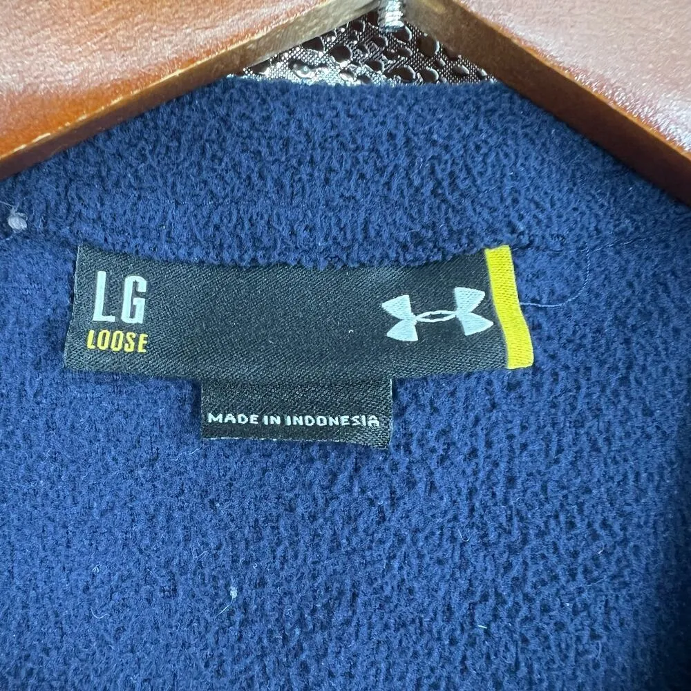 Under Armour unisex navy blue Syracuse University pullover fleece size large - Image 3