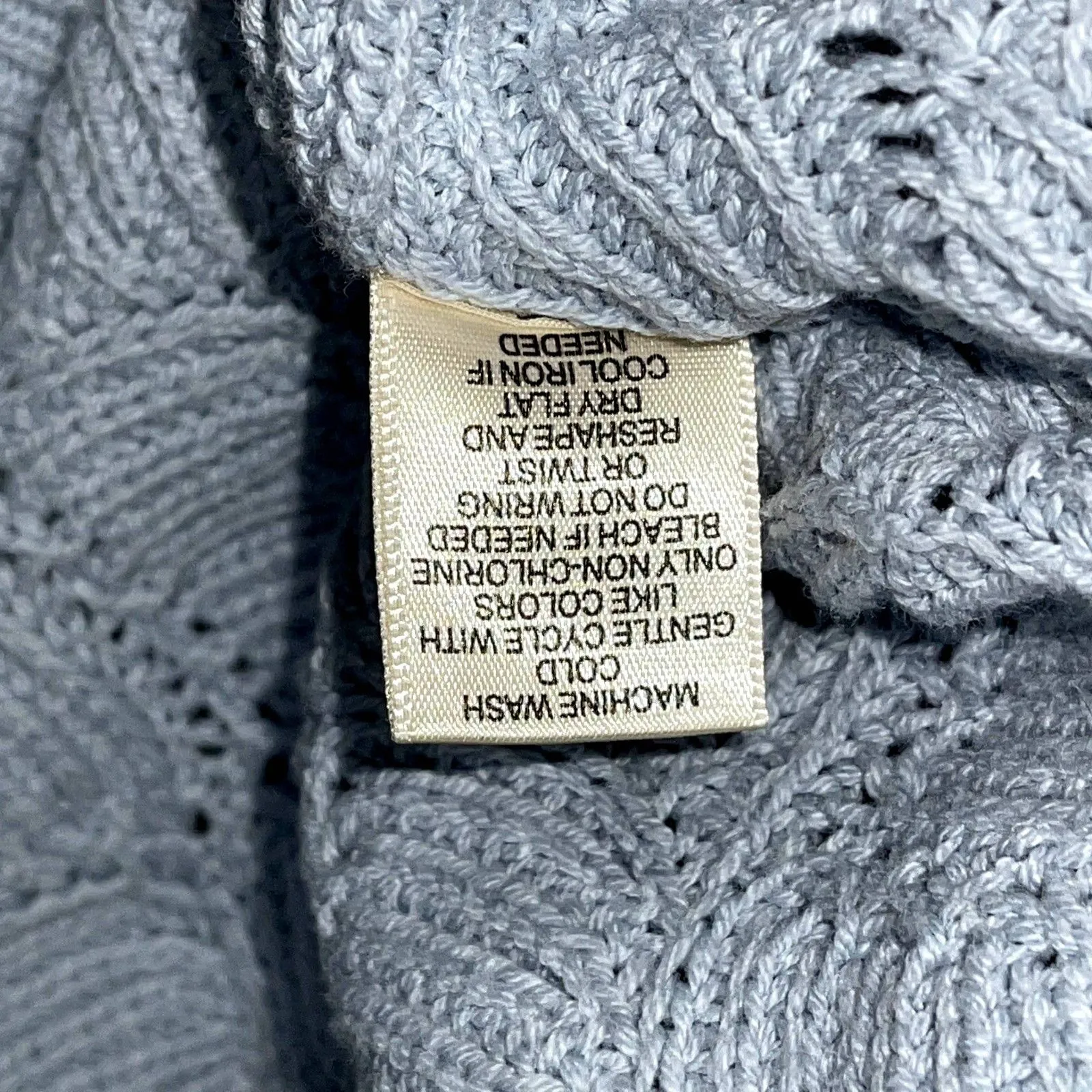 Sincerely Jules | Blue Wavy Knit Cropped Cardigan | Large - Image 8