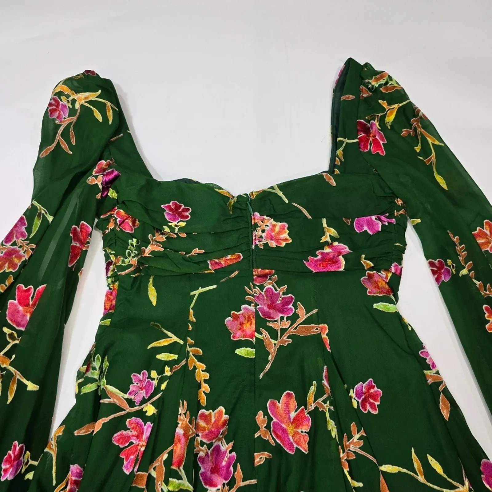 Lovers and Friends Marcella Mini Dress in Jade Floral XS - Image 7