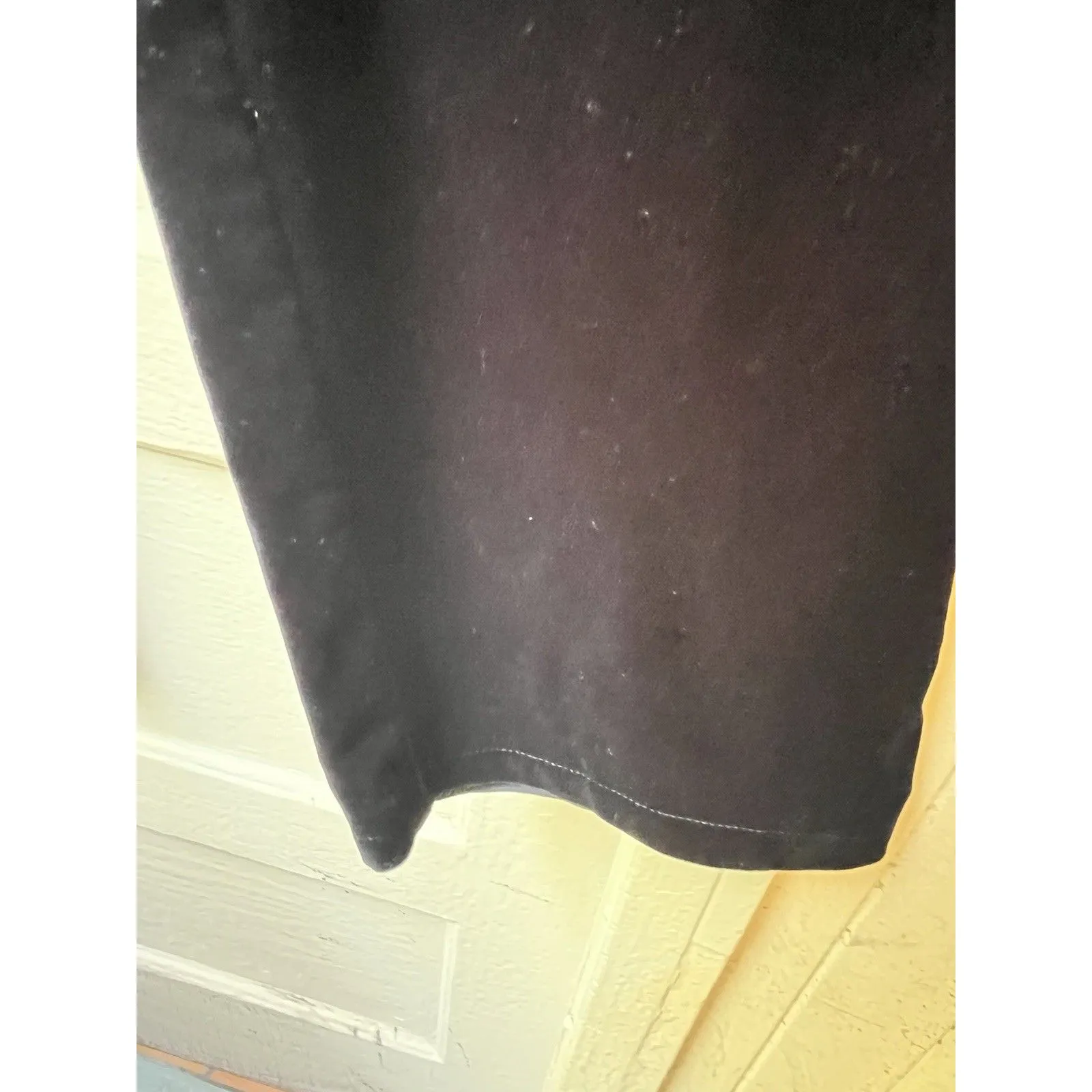 Escada Navy Blue Low Rise Cotton Stretch Velvet Wide Leg Pants Size 42 - Image 4