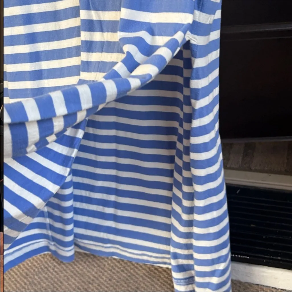 EUC Pact Softspun Orgqnic Cotton Tank Midi Dress Blue White Stripe Size XL - Image 6