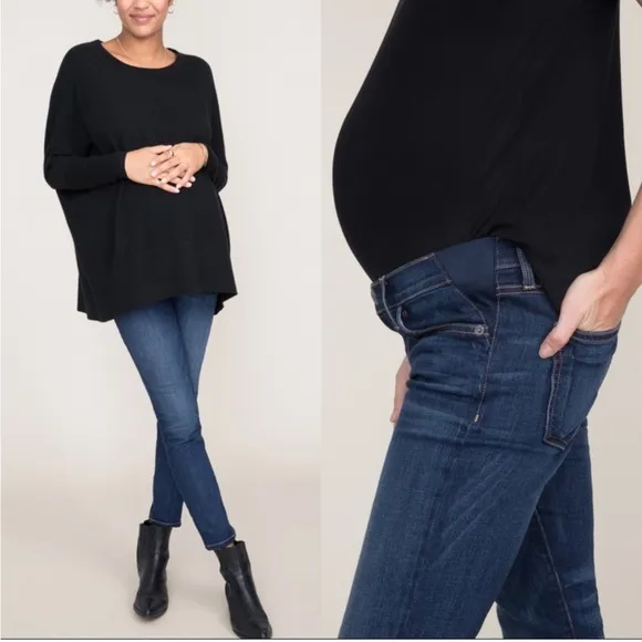 Current/Elliott x Hatch The Maternity Stiletto Jean in Townie Wash - Size 27 - Image 2