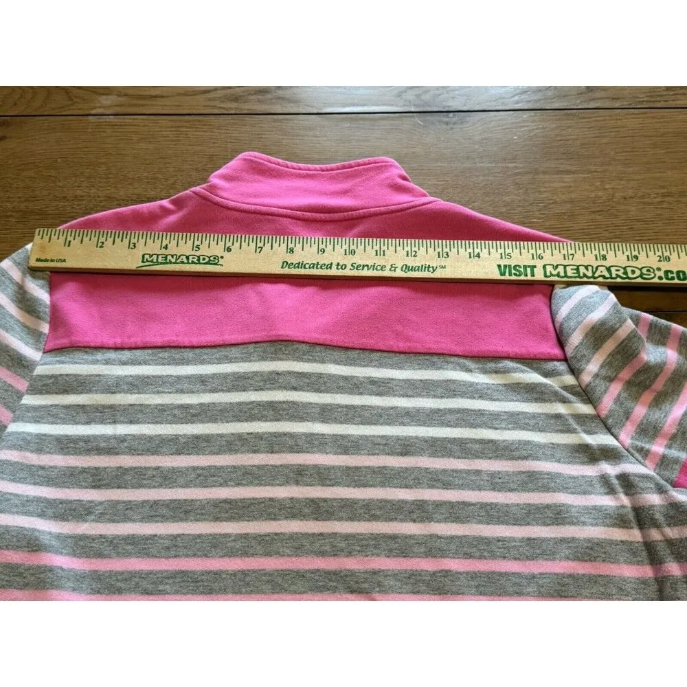 Le Tigre Pullover Women 1/4 Zip Pink Pullover Sweater Sweatshirt Preppy Designer Size XL - Image 13