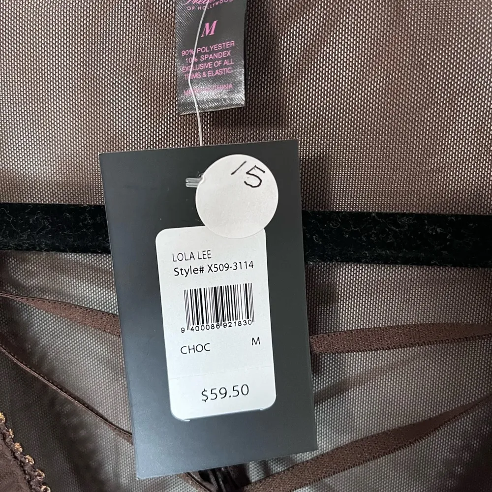 FREDERICKS OF HOLLYWOOD Lola Lee Mesh Sexy 1 Piece Teddy Lingerie NWT Size M - Image 9