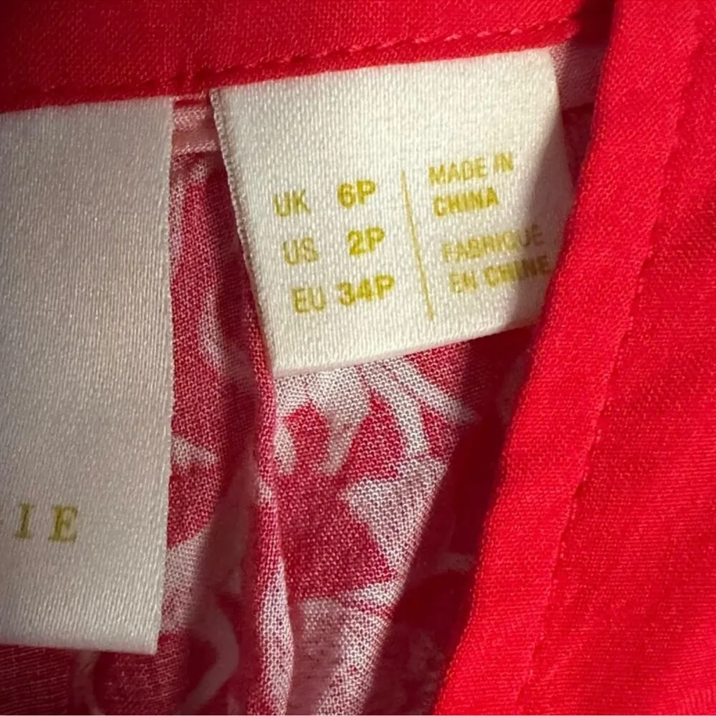 Maeve Anthropologie Red Elephant Tank Top Animal Spring Whimsical Vacation 2P - Image 4