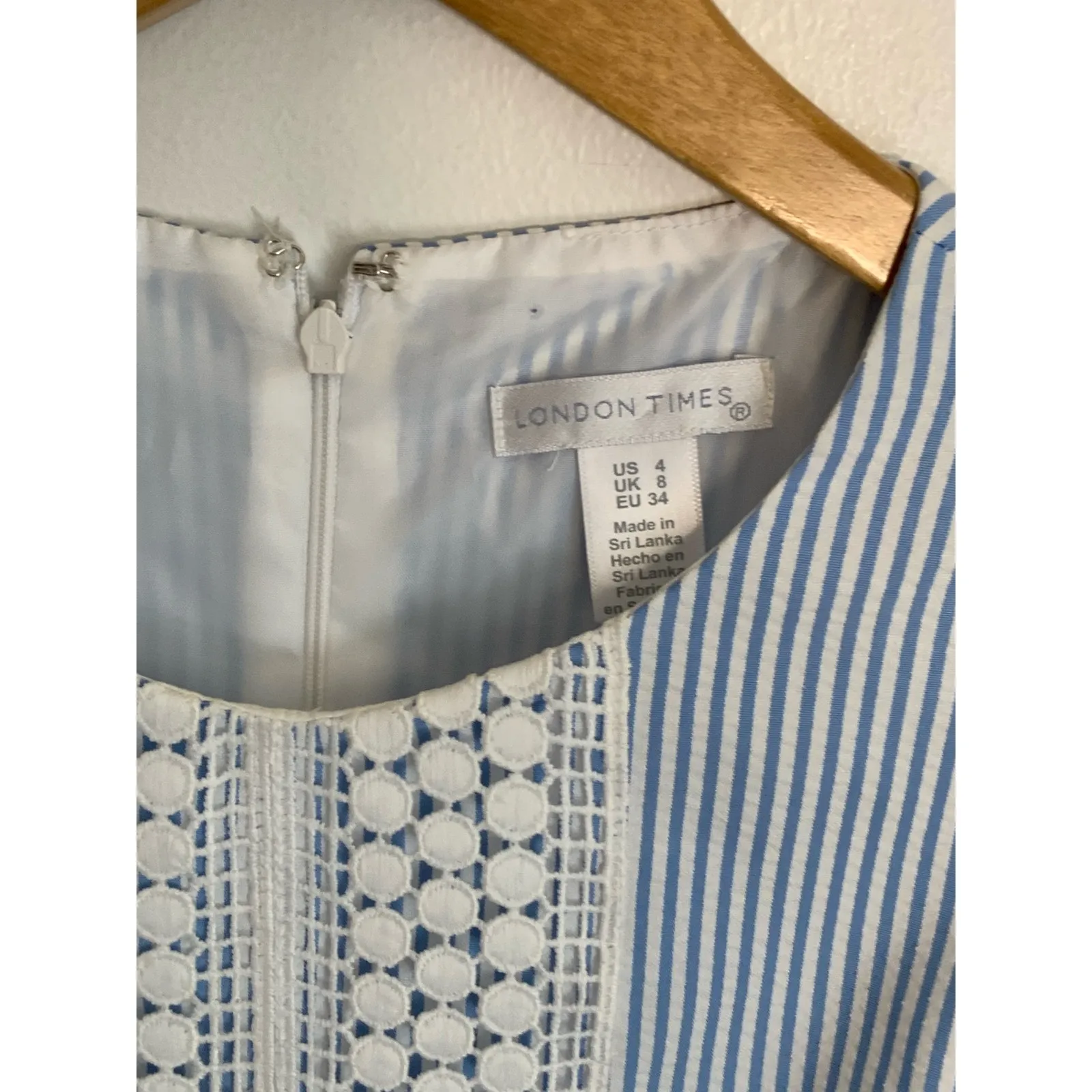 London‎ Times blue and white shift dress - Image 2