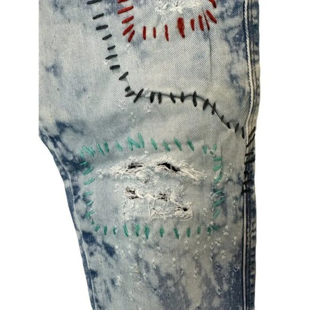 Ksubi Women's High Times Y2K Jeans Mottled Blue Skinny NWT 26 $499.95 - Image 4