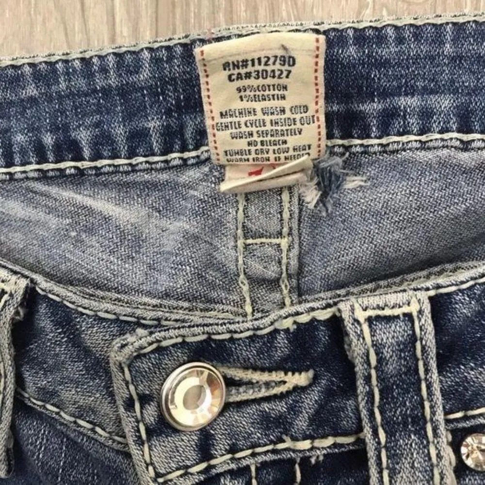 True religion disco joe big 7 light wash flare denim jeans 30 - Image 6