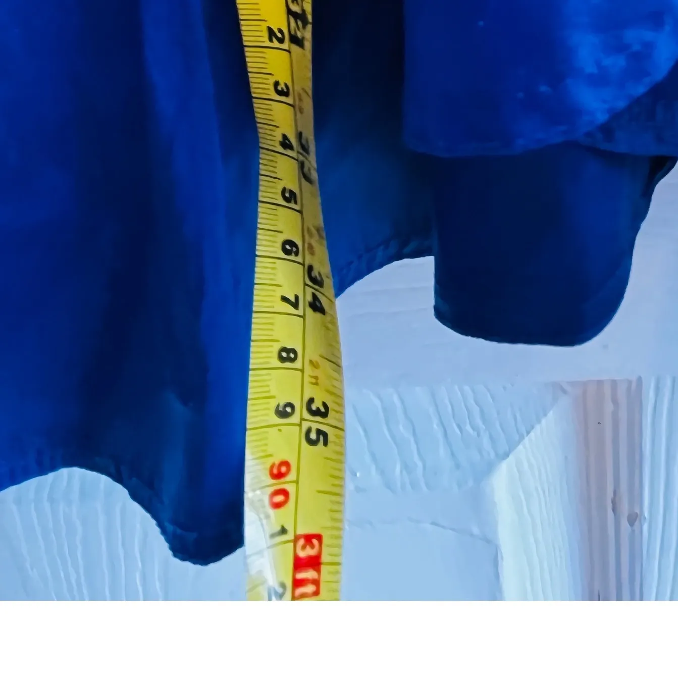 Areli Collection Royal Blue 100% Silk Flair Skirt Made in USA Size 10 Festival - Image 11