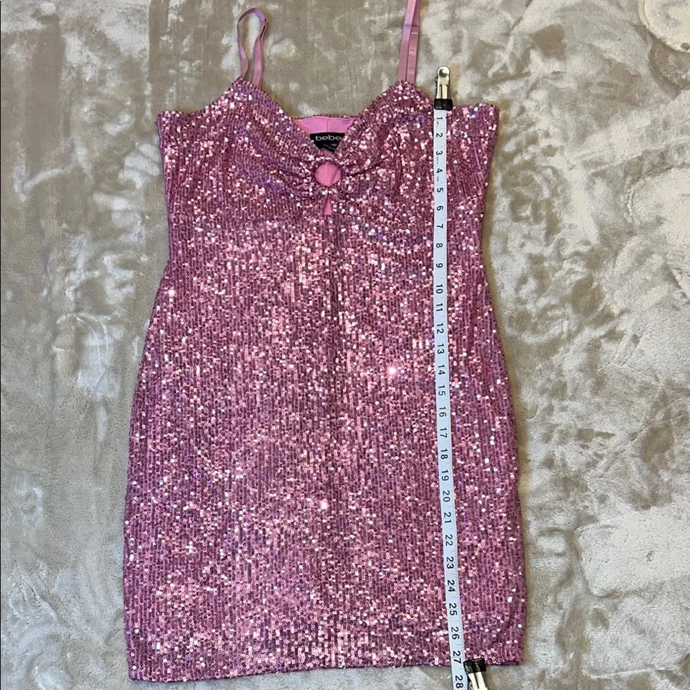 Bebe Sparkling‎ Pink Sequin Dress - Image 7