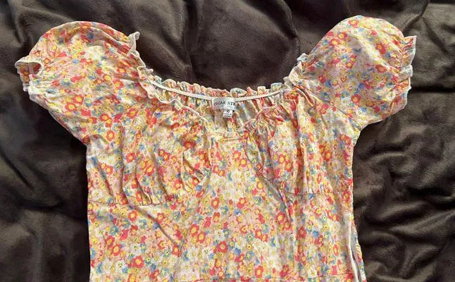 Meadows Dress In Pink Floral Mini - Image 4