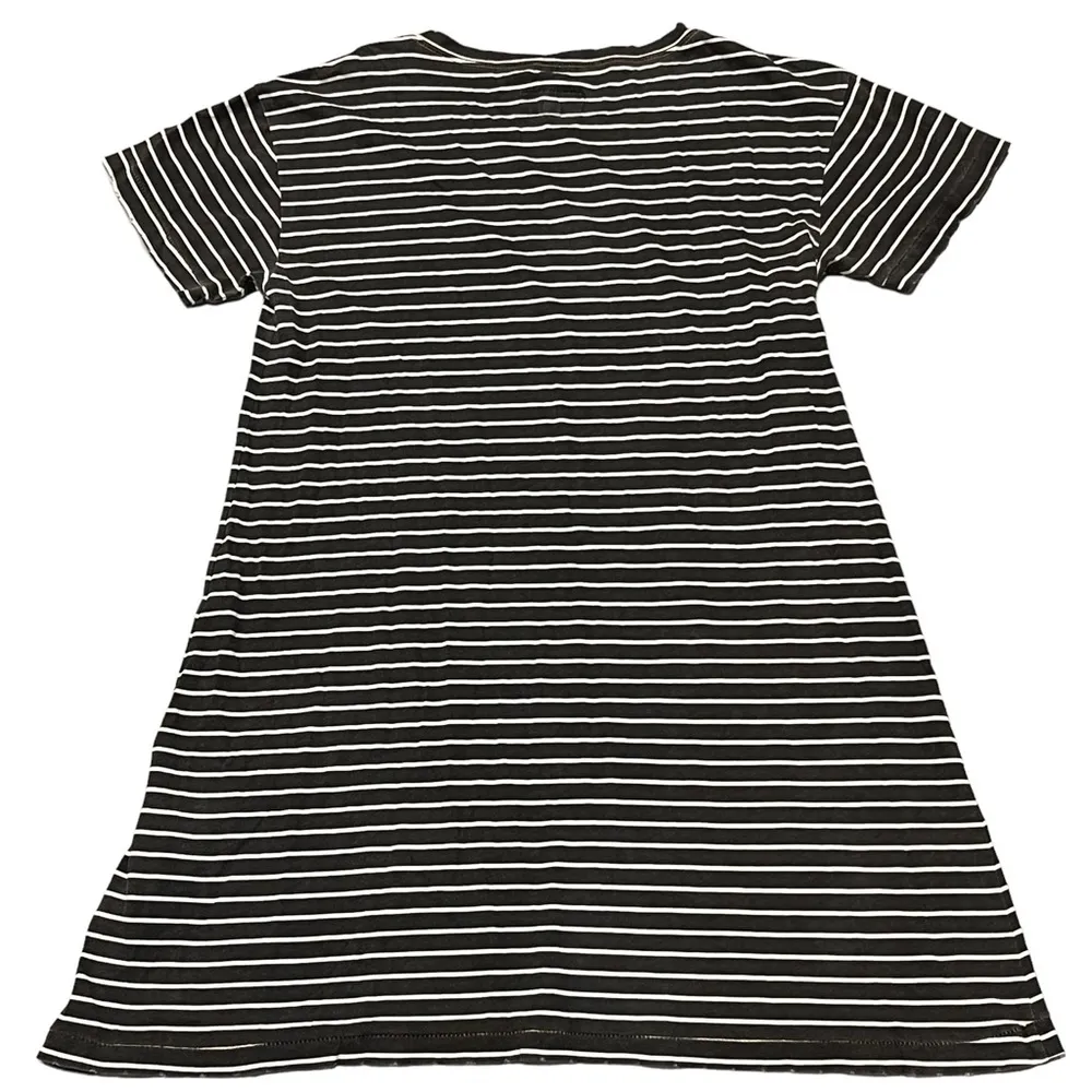 Current/Elliott Reverse Oakland Black & White Stripe Knit Tee Dress size Large - Image 6