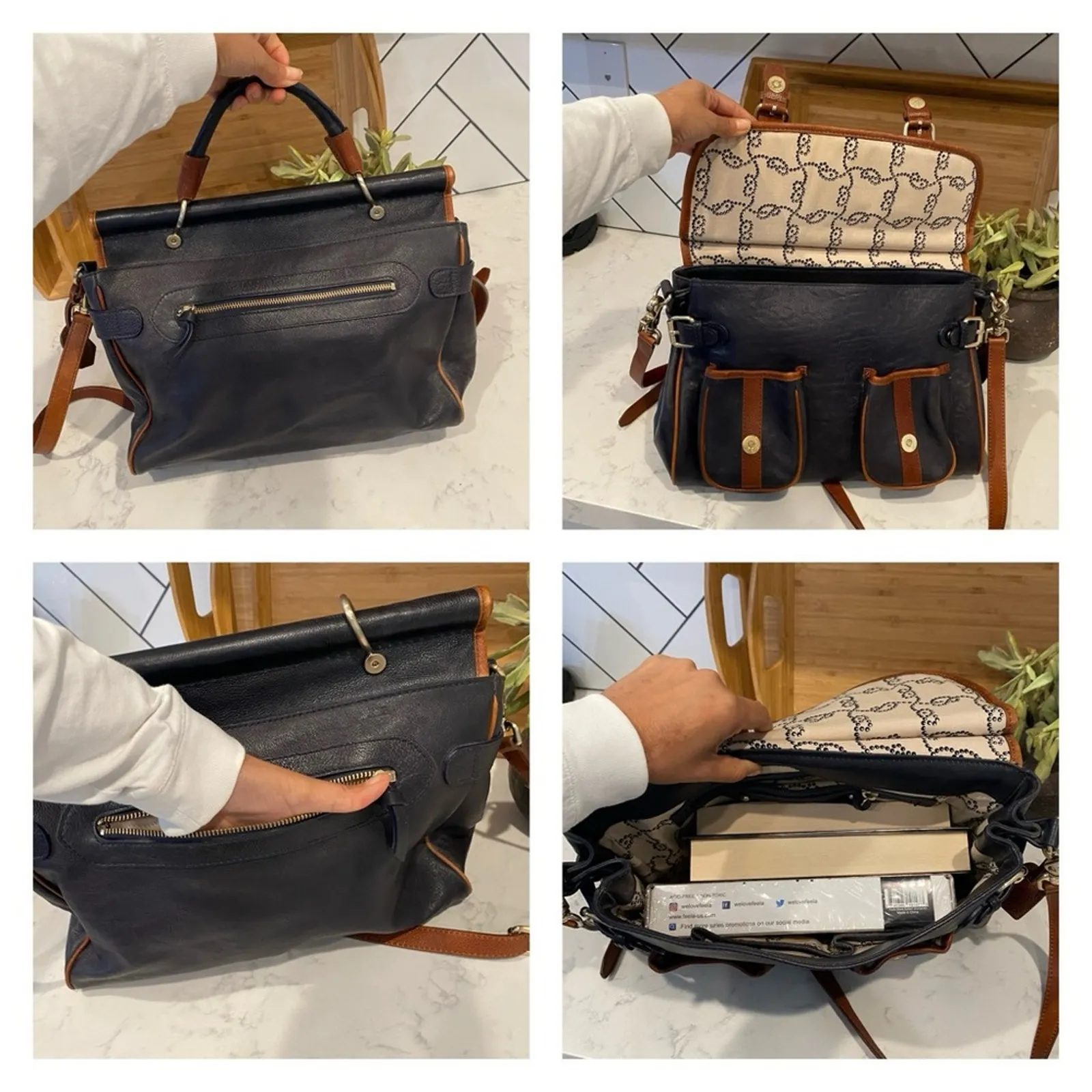 Anthropologie Schuller & Sons Philadelphia leather works Messenger bag classic - Image 7