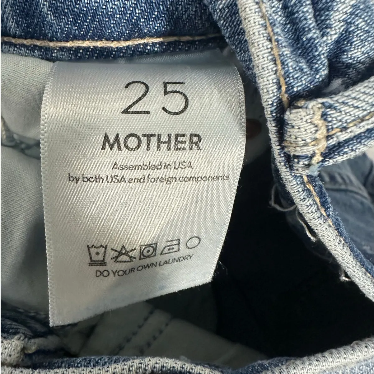 Mother Superior Denim Midi Skirt The Split Second in Strike a Pose Blue - Image 4