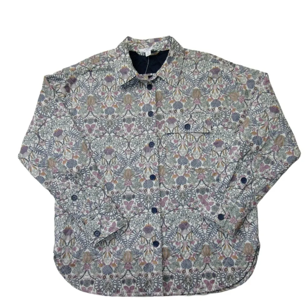 NWT J. Crew Relaxed-fit Quilted Shirt-Jacket in Liberty® Morris Print Floral 2 - Image 2