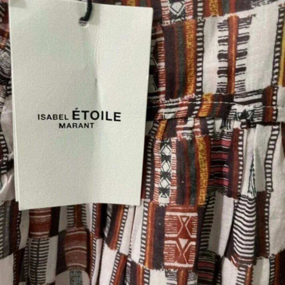 Isabel Marant checked one piece brown and white size 8 - Image 6