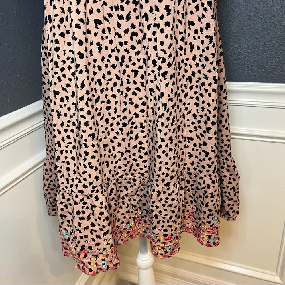 Savanna Jane Daria Embroidered Babydoll Dress Brown - Image 7