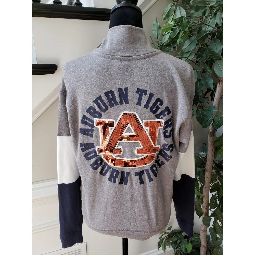 Victoria's Secret Pink Sweatshirt Women XS Gray Auburn Tiger Football NFL Sports - Image 8