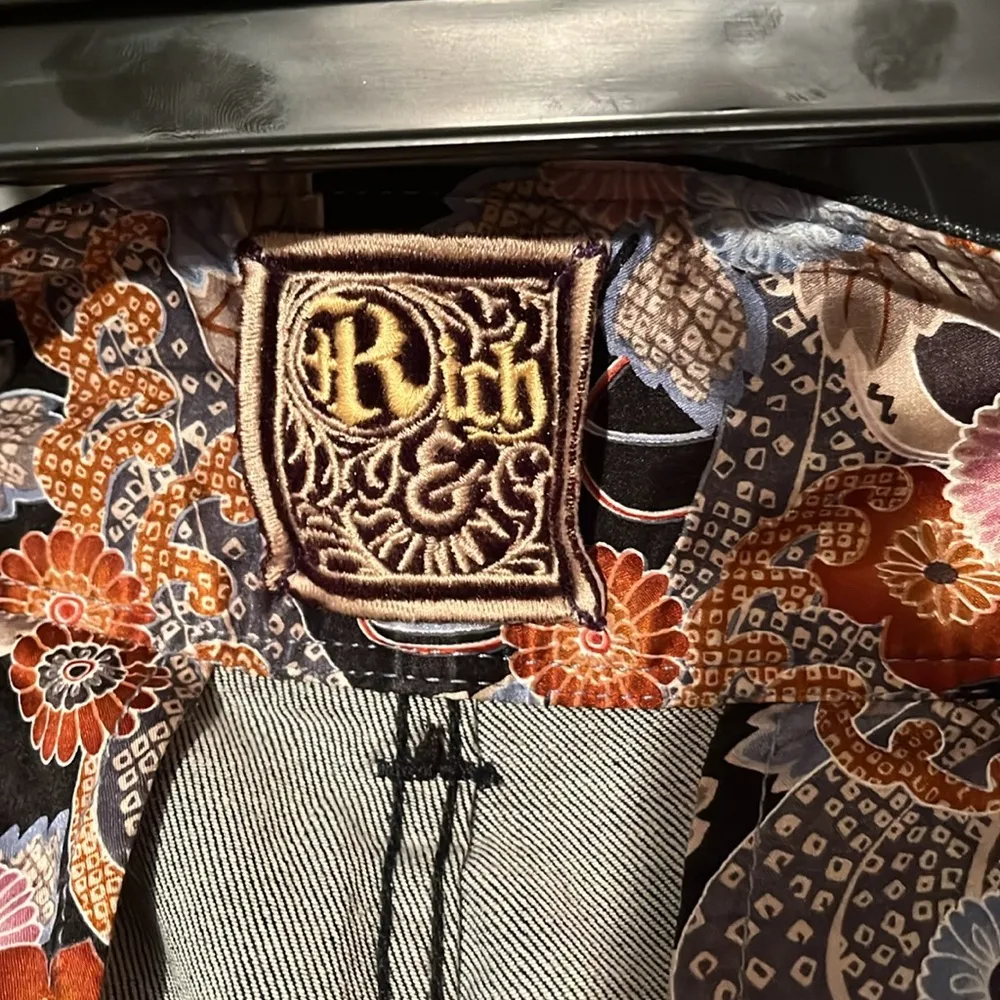 RICH & SKINNY Women's SIZE 24 Black Pinstripe wide leg slacks high waisted - Image 9