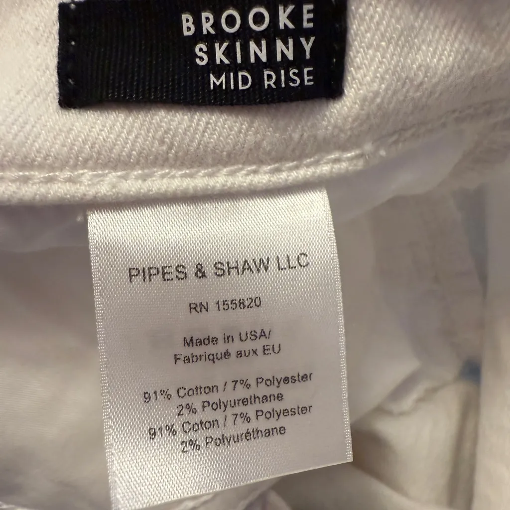 Veronica Beard Brooke Skinny White Jeans Size 32/14 PERFECT!! - Image 6