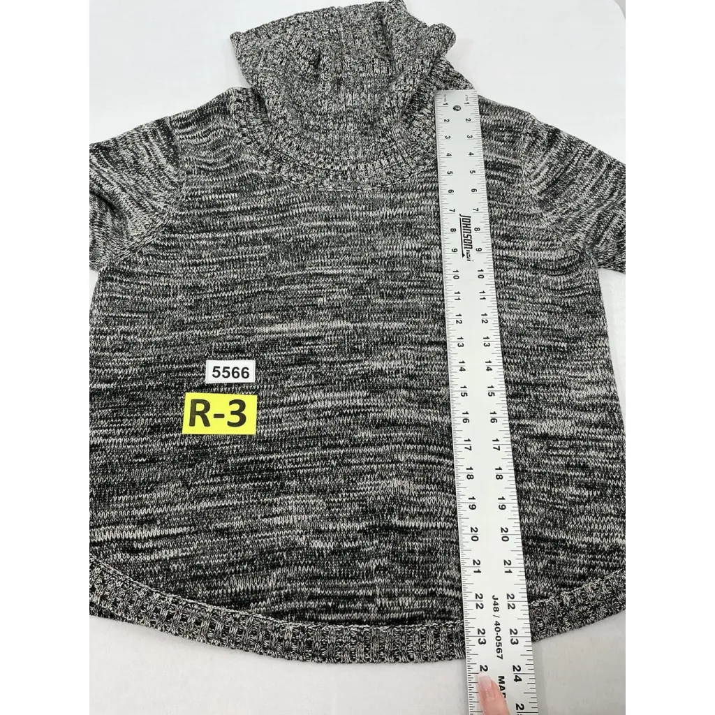 Womans Jeanne Pierre Petite Long Sleeve Pullover Sweater PL Black Cowl Neck - Image 6