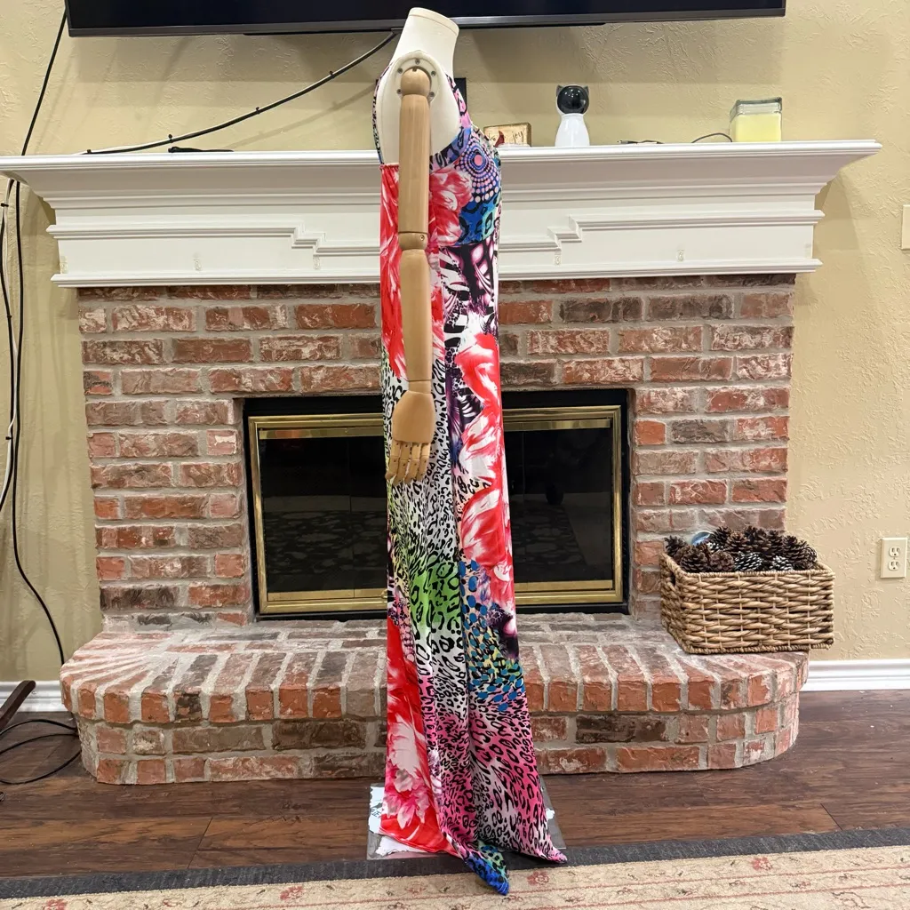 Y2K multipatterned Animal Print & Floral Maxi Dress / S / Excellent condition Red - Image 7