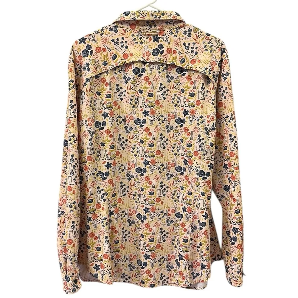 Duluth Button Up Heirloom Gardening Shirt UPF 50 + sun protection Zip Pocket XXL Orange - Image 12