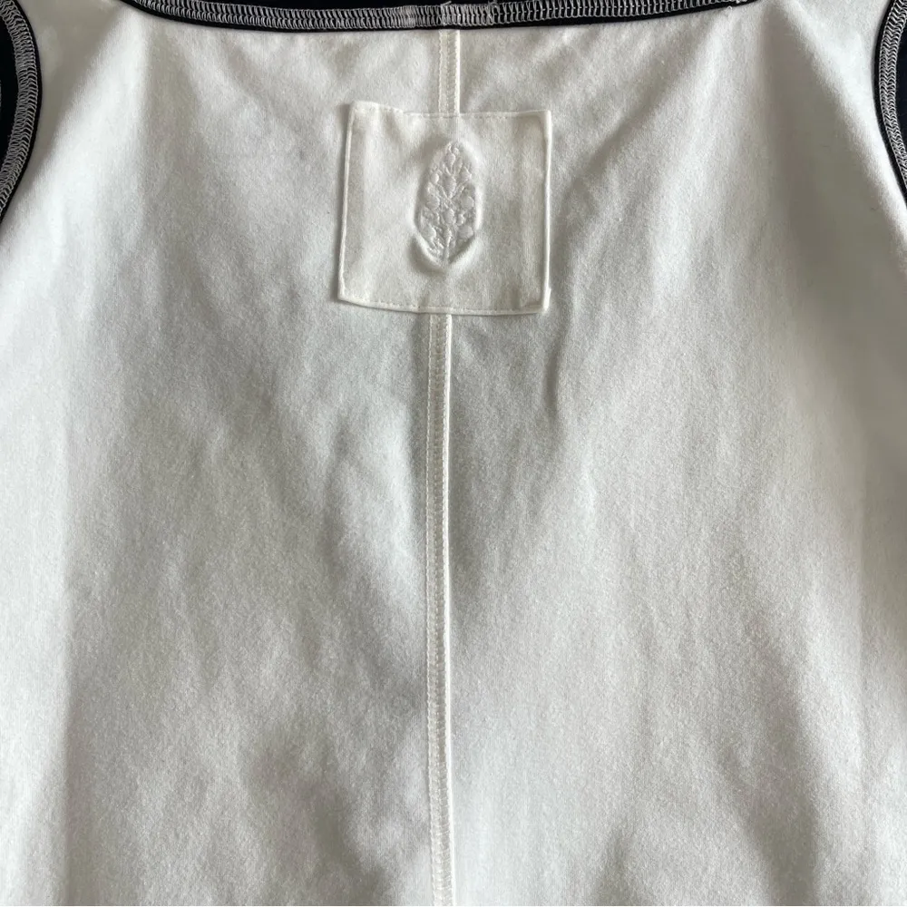 NWOT Free People FP Movement White New Flow Square Neck Henley Tank Top Size L - Image 5