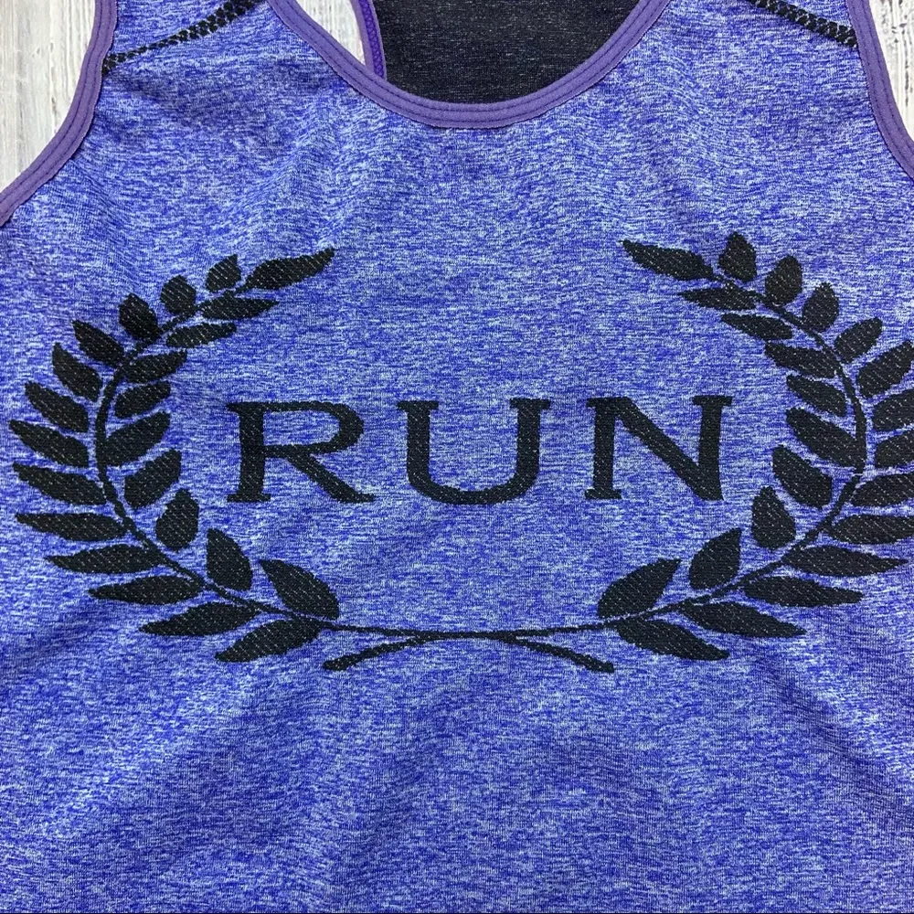 F&F  Heather Purple Run Racerback Tank Top.  Size Small. EUC - Image 2