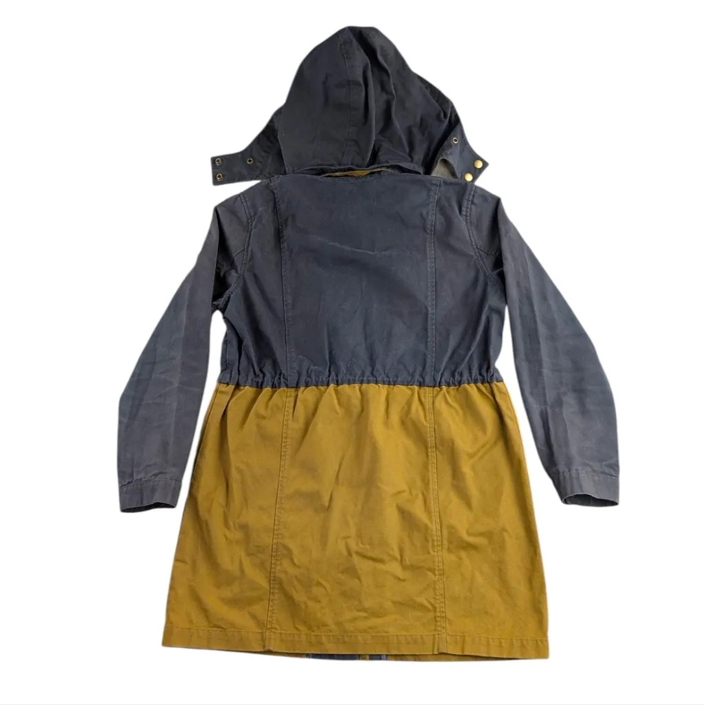 J. Crew Colorblock Barn/Chore Waxed Cotton Field Jacket EUC Size S     F215 - Image 5