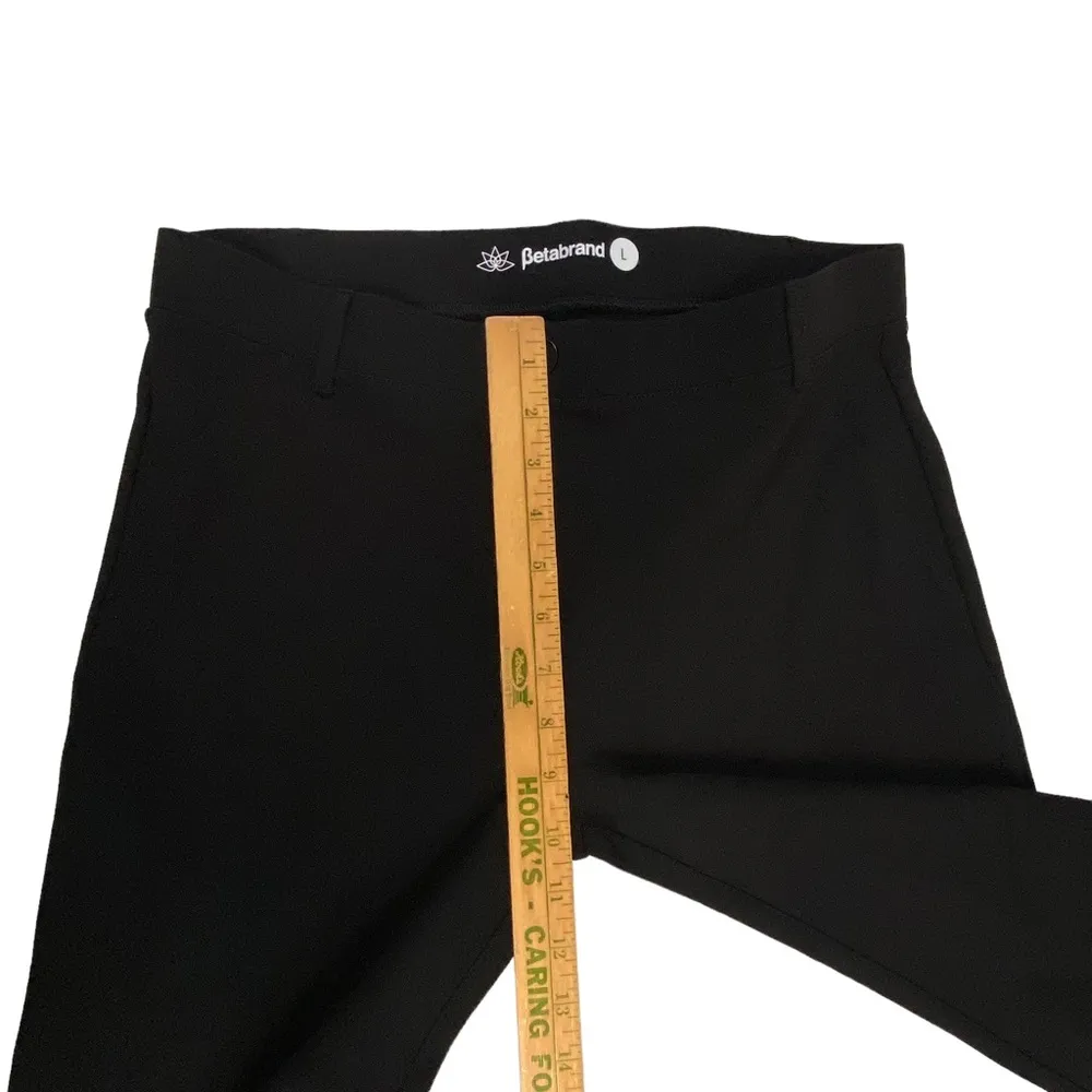 BETABRAND Women's Large Black Yoga Straight Leg Pants - Image 4
