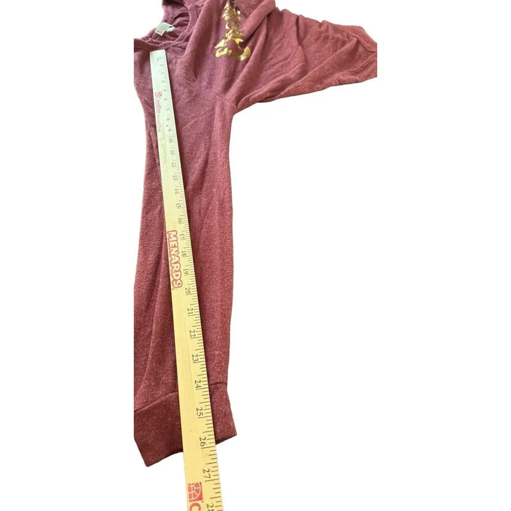 P.J. Salvage Medium Women's Cheers Gold Shimmery Holiday Pajama Sweater Winter - Image 8