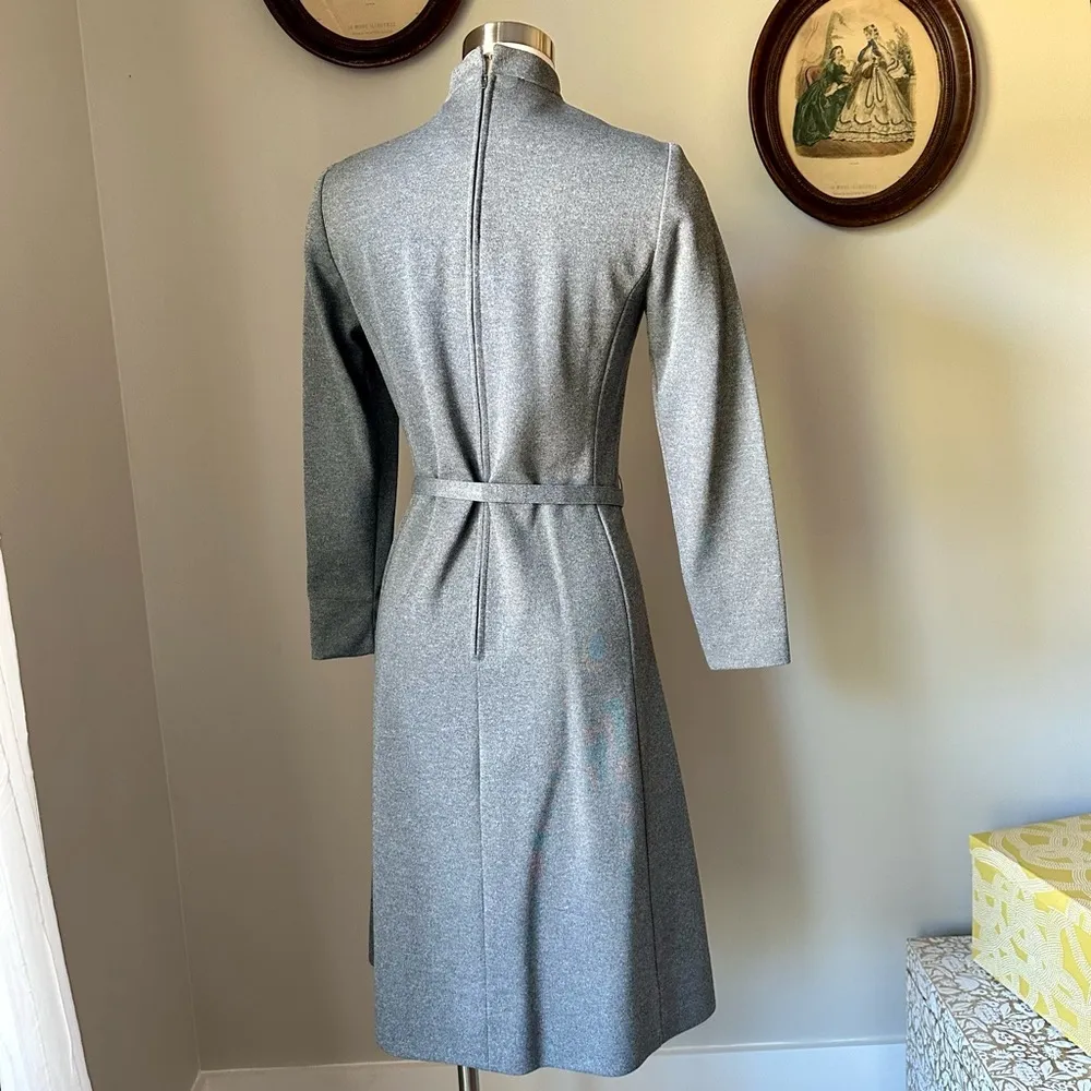 Vintage 1960s mod mockneck dress with belt - Image 6