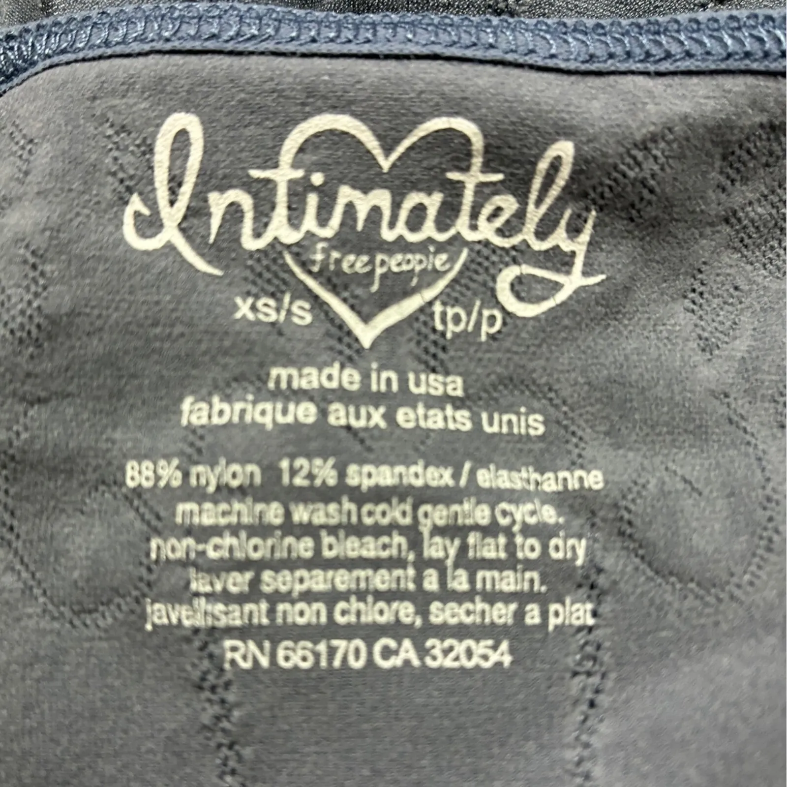 Free People Intimately Floral Bandeau Tube Top Blue XS/S Sweetheart Stretch NWOT - Image 2