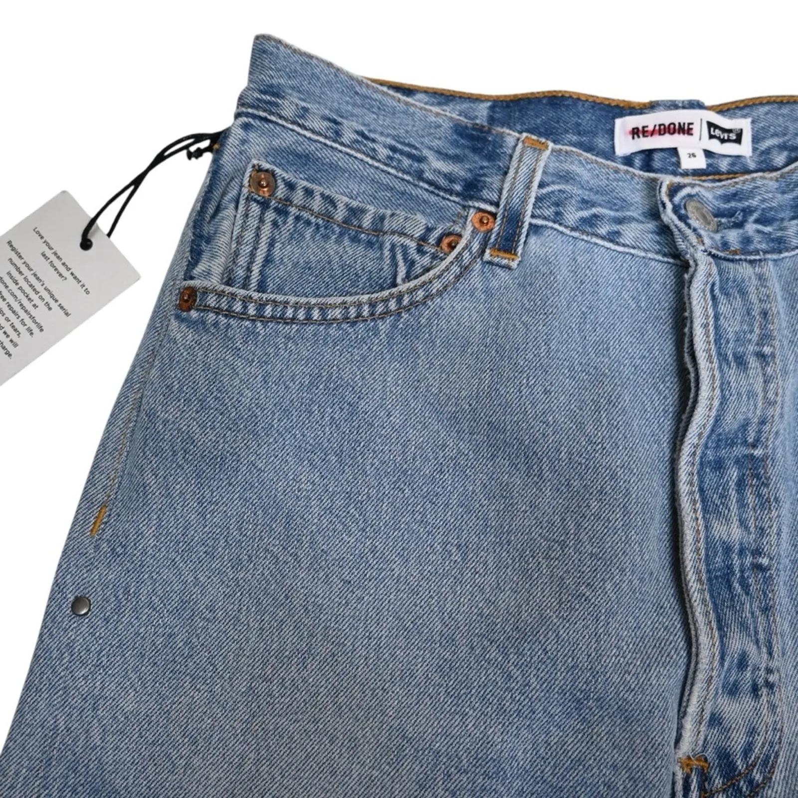 Levi's x Re/Done Womens 26 High Rise Ankle Crop Jean NEW - Image 6