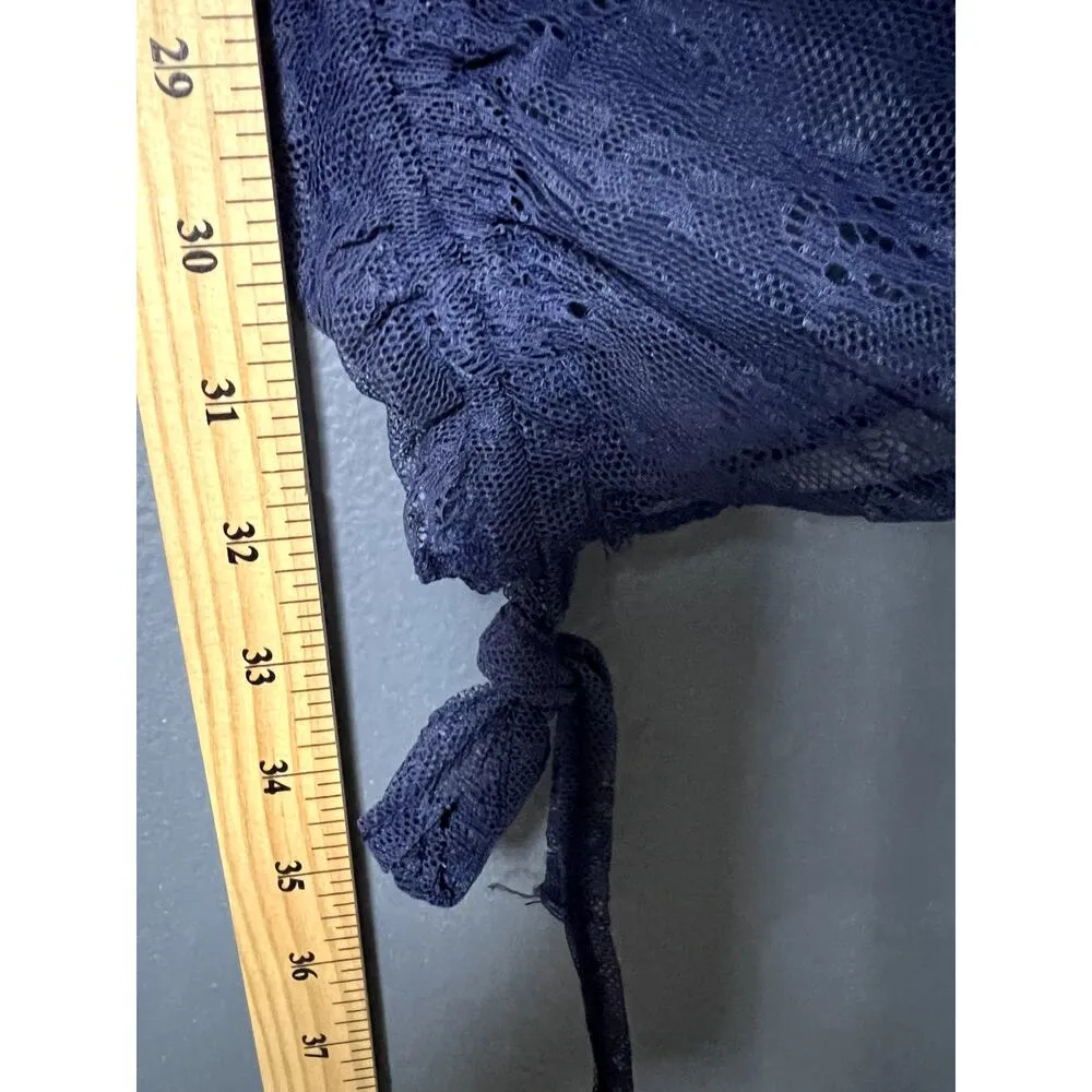 New Diabless Sheer Swimsuit Cover up Women's Size Med/Large Lace Feminine Fitted Blue - Image 8