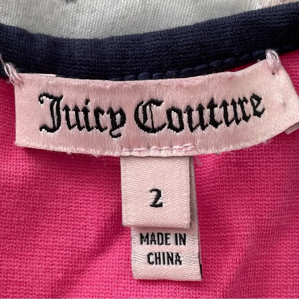 Juicy Couture pink orange colorblock peplum ruffle blouse, size 2 Barbiecore - Image 3