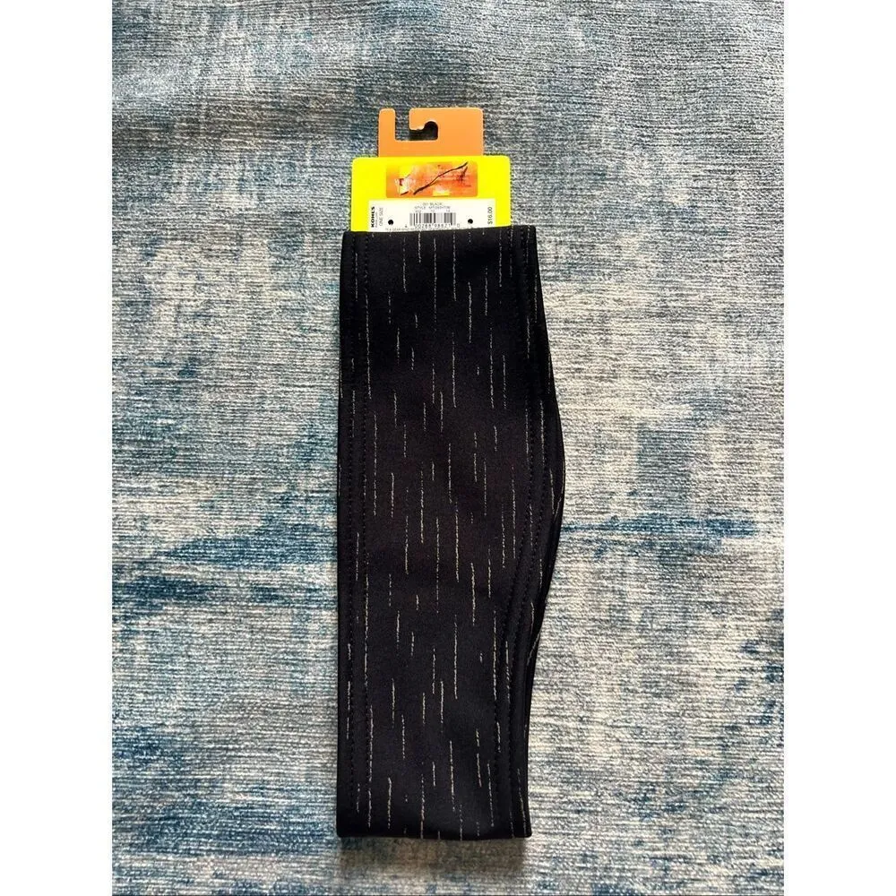 Tek Gear New!  Warm Tek Black Gray Wind Resistant Knit Headband One Size - Image 2